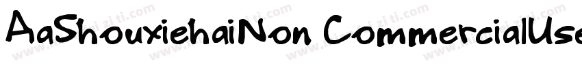 AaShouxiehaiNon CommercialUse字体转换